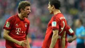 Müller y Lewandowski, eufóricos.