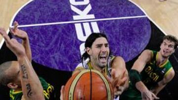 <b>DESCOMUNAL. </b>Scola anotó 37 puntos y dio el triunfo a Argentina.