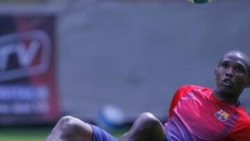 <b>DE VUELTA.</b> Eto'o comienza el 2008 recuperado de sus lesiones.