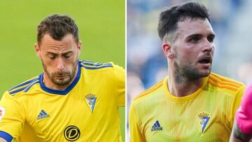 Malbasic y Álvaro Giménez, jugadores del Cádiz.