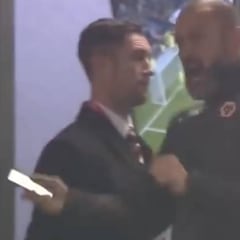 Así no, Nuno: la celebración más descortés vista en un palco...