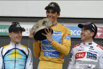 Vuelta a España de 2008. Alberto Contador, Levi Leipheimer y Carlos Sastre.