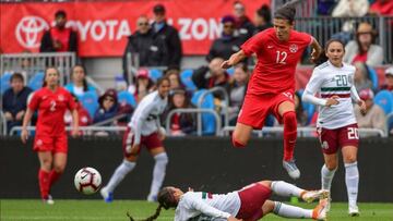 La selección tricolor fue vencida 3-0 por las canadienses en duelo que se llevó a acabo en el país de la hoja de maple.