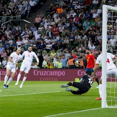 El ajustado triunfo de España con este gol de Iago Aspas