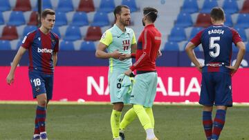 Soldado, nada más concluir el Levante - Granada.