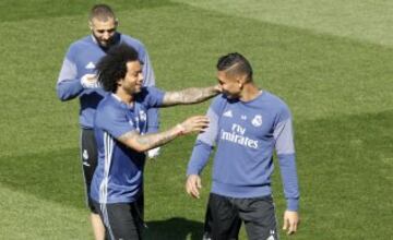 Benzema, Casemiro y Marcelo.
