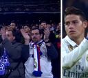 La retumbante ovación del Bernabéu a James por su partido