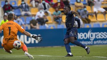 Gol Jannick, 3-1, UCAM CF vs San Fernando CDl 2 Division b, Grupo 4B, subgrupo C, Jornada 2, Estadio La Condomina, Murcia, 11/04/2021,