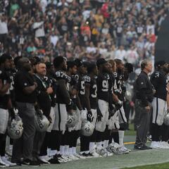 Emotivo homenaje a rescatistas en el entretiempo del Patriots vs Raiders
