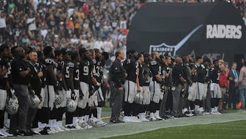 Emotivo homenaje a rescatistas en el entretiempo del Patriots vs Raiders