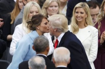 Ivanka y Tiffany Trump lucen de blanco en la toma de posesión