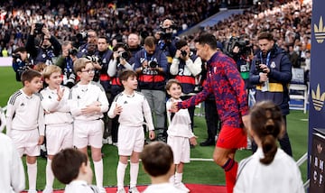 Jesús Navas saliendo al Bernabéu. 