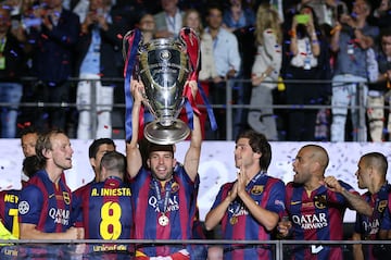 En la temporada 2014/15 consiguió ganar el trofeo más ansiado de todos: La Champions League. En la final el Barcelona se enfrentó a la Juventus. Los blaugranas consiguieron ganar 1-3 gracias a los goles de Rakitic, Suárez y Neymar.