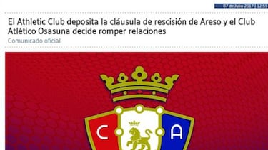 Osasuna accuse Athletic Club of 'abuse' and break relations