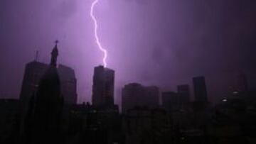 Imagen de la tormenta que interrumpió la señal de TV