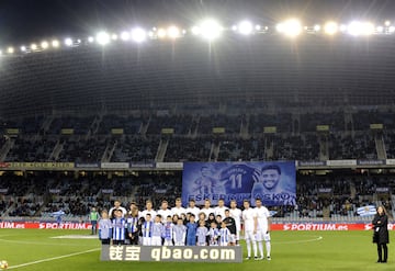 20/12/17 PARTIDO PRIMERA DIVISION
REAL SOCIEDAD - SEVILLA
FORMACION HOMENAJE CARLOS VELA DESPEDIDA 