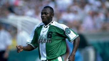 FILE PHOTO: Action Images World Cup Preview Collection 1998 Emmanuel Amunike-Nigeria/File Photo