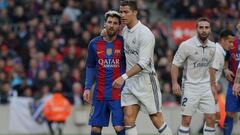 Cristiano Ronaldo y Leo Messi en un Cl&aacute;sico