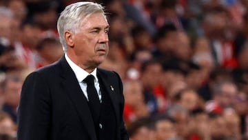 Soccer Football - Spain - LaLiga - Athletic Bilbao v Real Madrid - San Mames, Bilbao, Spain - August 12, 2023 Real Madrid coach Carlo Ancelotti REUTERS/Vincent West