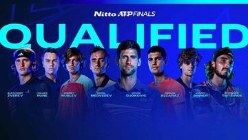 Ocho clasificados a las ATP Finals de Tur¨ªn 2023.