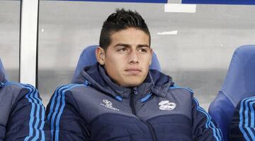 James on the bench...