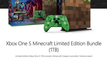 Creeper entre manos: Xbox One S Minecraft Limited Edition