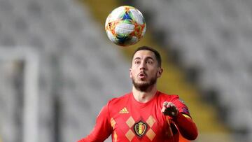 Hazard, en el partido entre Bélgica y Chipre.
