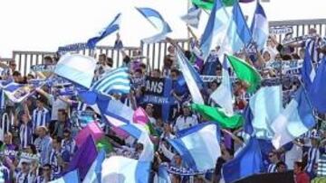 <b>LLENO, POR FAVOR. </b>El Málaga pide a sus incondicionales que no falten a la importante cita del sábado en la avenida de Martiricos. Fernando Sanz es optimista.