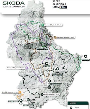 Recorrido del Tour de Luxemburgo 2024.