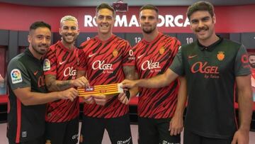 Raíllo, Dani Rodríguez, Valjent, Abdón y Jaume Costa, capitanes