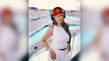 La influencer española, Marta Díaz,  antes del Gran Premio de F1 de Miami.