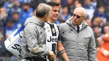 Dybala se marcha lesionado.