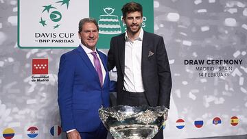 Piqué, durante un acto de la Davis.