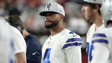 El quarterback Dak Prescott entren&oacute; de nuevo con Dallas Cowboys tras perderse las &uacute;ltimas dos semanas tras presentar dolencias en el hombro derecho.