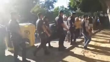 Captura de la llegada de la Policía Nacional a las afueras de Chapín.