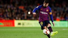 Messi, en el partido de Liga ante el Rayo.