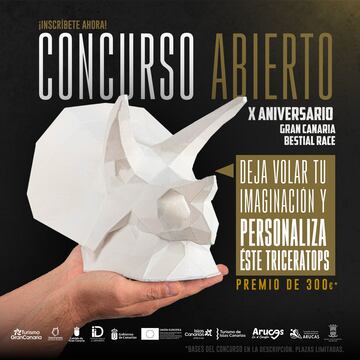 Cartel del I Concurso de Arte Triceratops Bestial Race