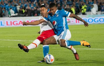 Partido de ida de la Final Liga Águila 2017-II en el estadio El Campín. Millonarios ganó 1-0 a Santa Fe.