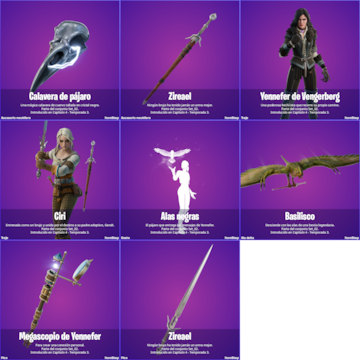 fortnite ciri yennefer the witcher nuevas skins