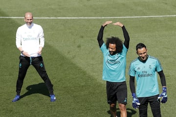 Keylor Navas, Marcelo y Zidane. 