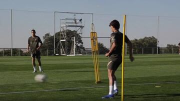 Último entrenamiento del Atlético en Los Ángeles de San Rafael por un positivo