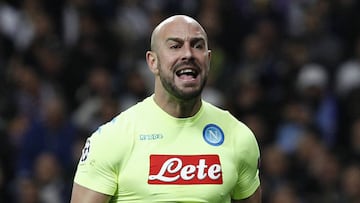 Pepe Reina, portero del Nápoles.