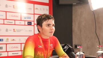 Ra¨²l Garc¨ªa Pierna, con el maillot de campe¨®n de Espa?a contrarreloj.