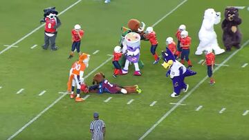 Mascotas vs. niños: El fútbol americano más 'despiadado'