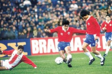 En la Copa América de 1991 la Roja utilizó por tercera vez en su historia la marca inglesa Umbro. Antes lo hizo en Inglaterra 66 y en un amistoso contra Brasil, en 1986.