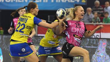 Imagen del partido entre el Vipers Kristiansand y el Metz Handball de la Final Four de la EHF Women&#039;s Champions League 2019.