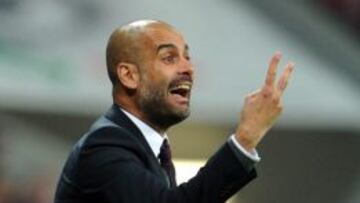 Guardiola, en el partido ante el Paderborn.