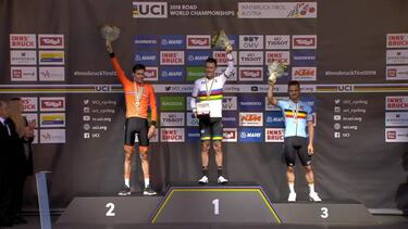 Rohan Dennis, oro mundial con exhibici車n; Castroviejo, 6?