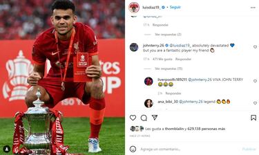 John Terry a Luis Díaz: “Devastado, pero eres un jugador fantástico”