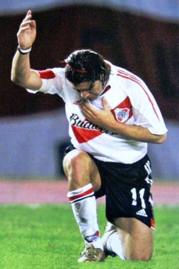 Marcelo Salas: 18 partidos y cinco goles por River Plate.